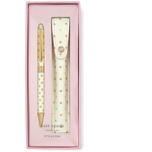 Price FIRM New Kate Spade Gold Dot Stylus Pen w Pouch